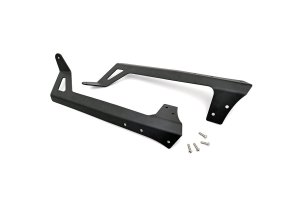 Jeep Wrangler LED Light Mounts - Upper Windshield - Rough Country - 50-inch - Black - '07-'10